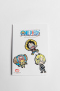 Set X3 de pines metálicos unicolores de One Piece