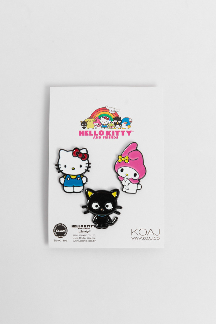 Set de pines X3 unicolores metálicos de Hello Kitty