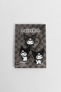 Set de pines unicolores X3 con diseños de Kuromi