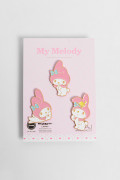 Set de pines metálicos X3 unicolores de My Melody