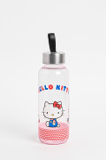 Botella de Hello Kitty unicolor con tapa removible