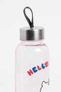 Botella de Hello Kitty unicolor con tapa removible