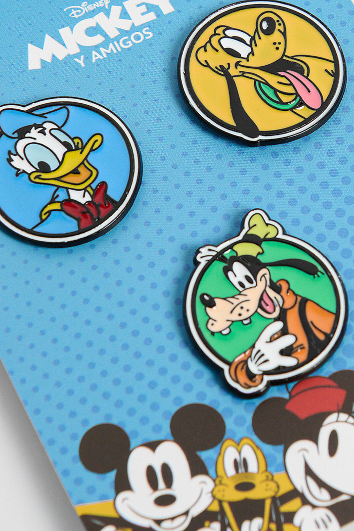 Set de pines metálicos X3 unicolores de Mickey and Friends