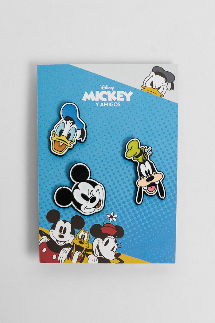 Set X3 de pines unicolores metálicos de Mickey and Friends