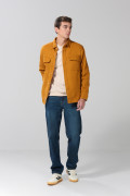 Sobrecamisa unicolor con doble bolsillo y botones