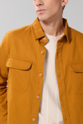 Sobrecamisa unicolor con doble bolsillo y botones