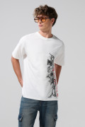 Camiseta crema clara manga corta de Guns N´ Roses