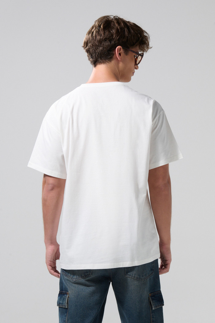 Camiseta crema clara manga corta de Guns N´ Roses