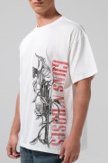 Camiseta crema clara manga corta de Guns N´ Roses
