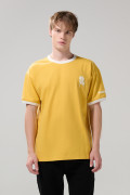 Camiseta amarilla de Cerveza Poker con contrastes oversize