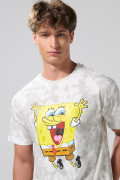 Camiseta crema tie dye de Bob Esponja manga corta