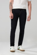 Jean azul intenso skinny con tiro bajo y 5 bolsillos