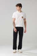 Jean baggy gris intenso con tiro medio y bota ancha