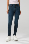 Jean push up azul oscuro ajustado con tiro alto