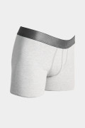 Bóxer gris brief-medio con cintura en contraste