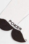 Medias unicolores largas con arte de Cerveza Poker