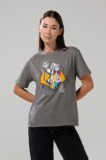 Camiseta de Nightmare Before Christmas gris medio