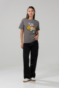 Camiseta de Nightmare Before Christmas gris medio
