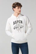 Buzo con capota crema claro y estampado de Snoopy
