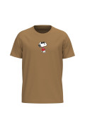 Camiseta unicolor cuello redondo con diseño de Snoopy