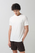 Camiseta cuello redondo en algodón unicolor