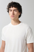 Camiseta cuello redondo en algodón unicolor