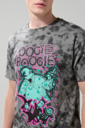 Camiseta de Nightmare Before Christmas gris medio tie dye