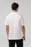 Camiseta crema clara de Green Day con manga corta