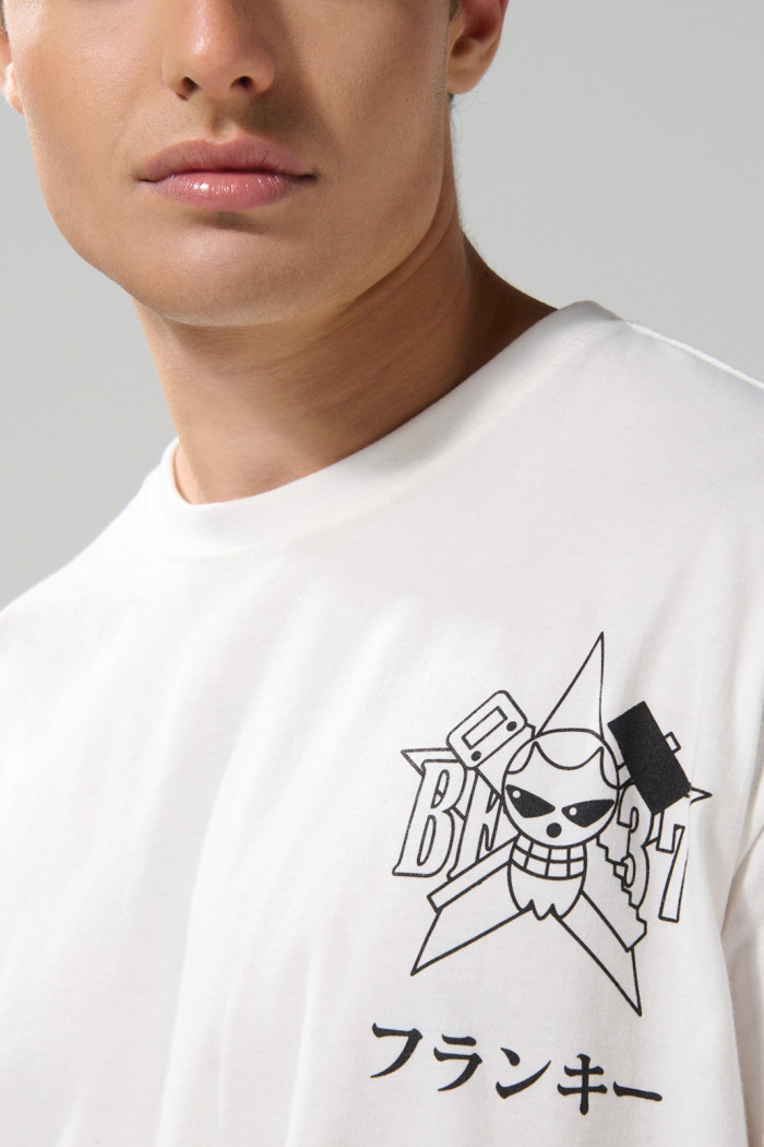 Camiseta cuello redondo crema clara de One Piece