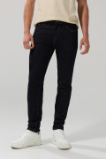 Jean tiro bajo skinny ceñido azul intenso con bolsillos