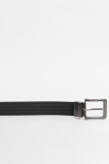 Cinturón sintético negro con hebilla reversible