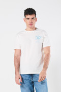 Camiseta unicolor manga corta con diseños vaqueros