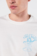 Camiseta unicolor manga corta con diseños vaqueros