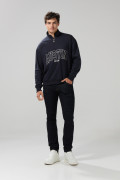 Jean skinny ajustado azul intenso tiro bajo con costuras