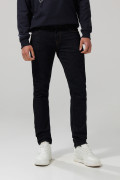 Jean skinny ajustado azul intenso tiro bajo con costuras