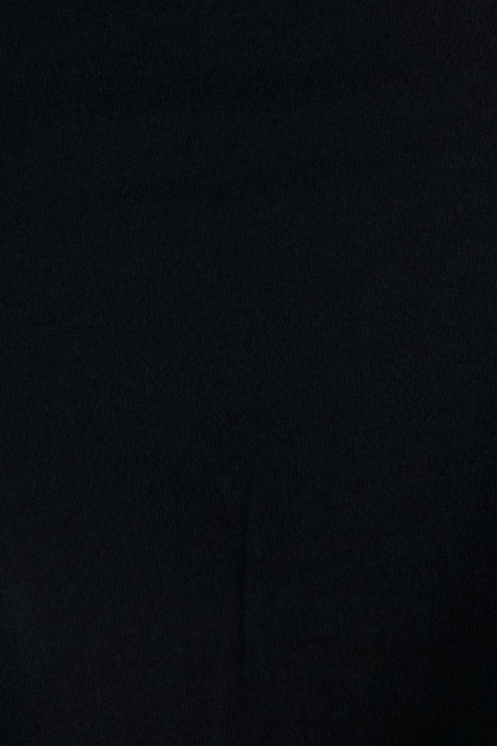Camiseta unicolor en algodón con cuello redondo