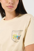 Camiseta kaki crop top con estampado de Hora de Aventura