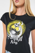 Camiseta manga corta negra de Nightmare Before Christmas