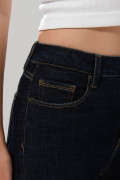 Jean jegging ceñido azul intenso 5 bolsillos con tiro alto