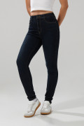 Jean jegging ceñido azul intenso 5 bolsillos con tiro alto