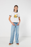 Camiseta crema clara de Los Supersónicos con manga corta