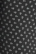 Bóxer negro trunk-corto con estampados de anclas