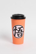 Vaso naranja medio con diseño de Dragon Ball Z