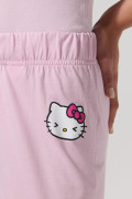 Pantalón jogger rosado claro con arte de Hello Kitty