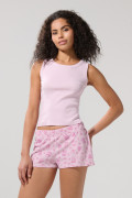 Short de Hello Kitty rosado claro con tiro medio