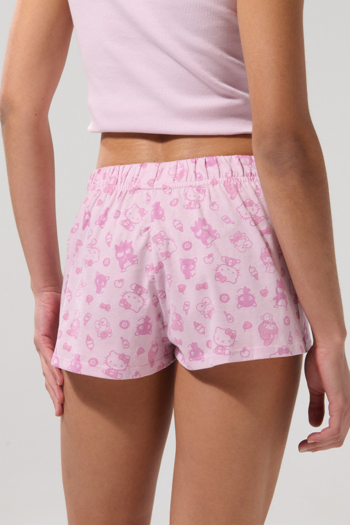 Short de Hello Kitty rosado claro con tiro medio