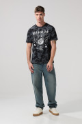Camiseta negra tie dye de Nightmare Before Christmas