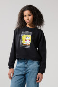 Buzo negro cuello redondo con estampado de Bob Esponja