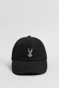 Cachucha beisbolera negra con bordado de Looney Tunes