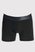 Bóxer brief-medio en algodón negro con cintura elástica